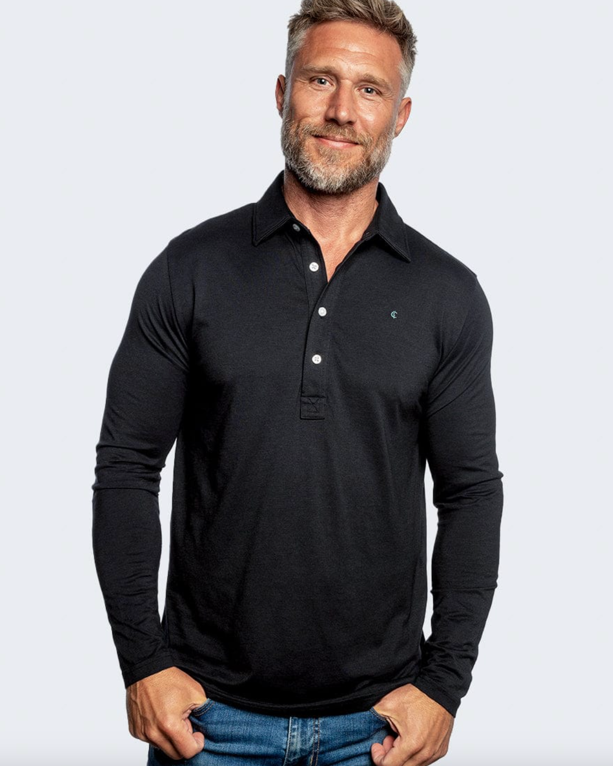 Criquet | BRRR Long Sleeve Range Polo | Black
