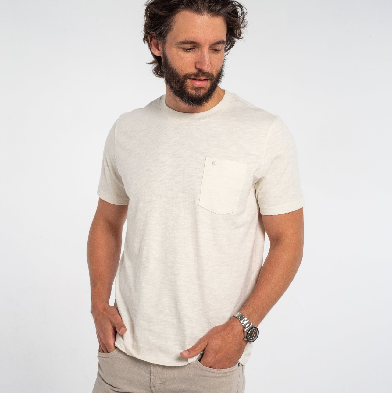Slub Cotton Short Sleeve T-Shirt