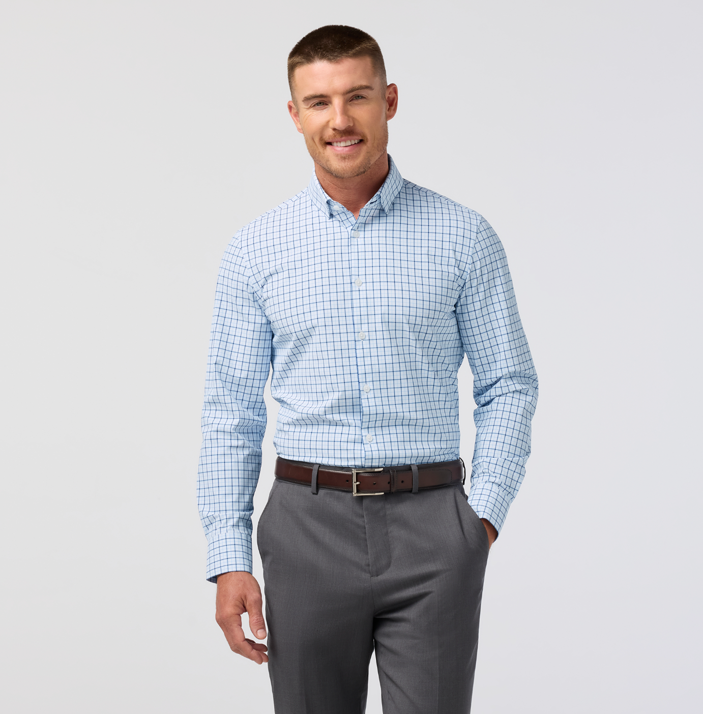 Mizzen+Main | Leeward Dress Shirt | Blue Stripe