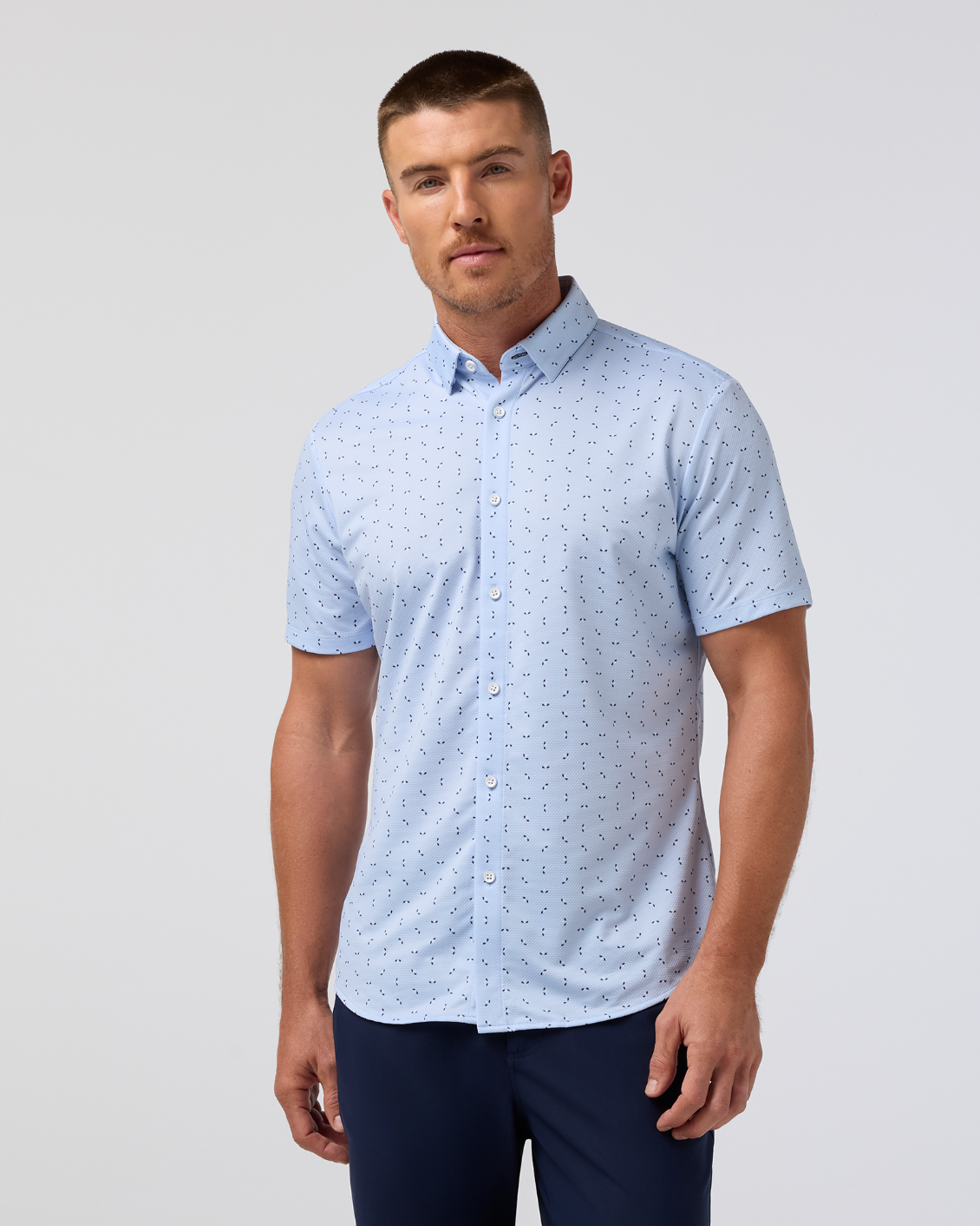 Mizzen+Main | Halyard Short Sleeve Dress Shirt | Blue