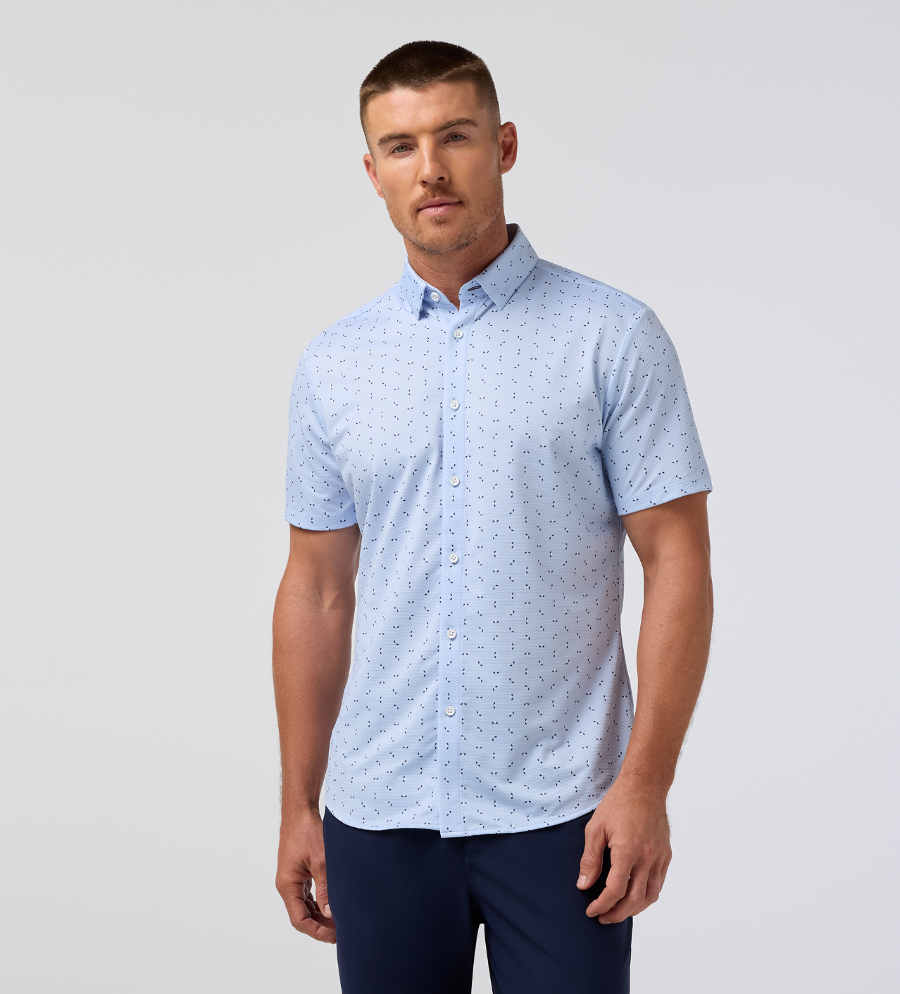 Mizzen+Main | Halyard Short Sleeve Dress Shirt | Blue