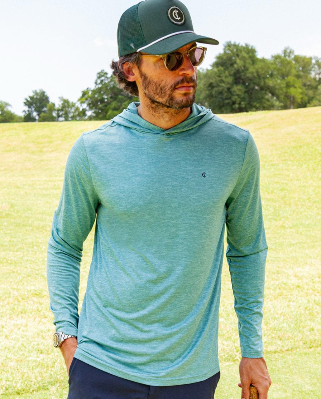 Criquet | Performance Sport Hoodie | Green