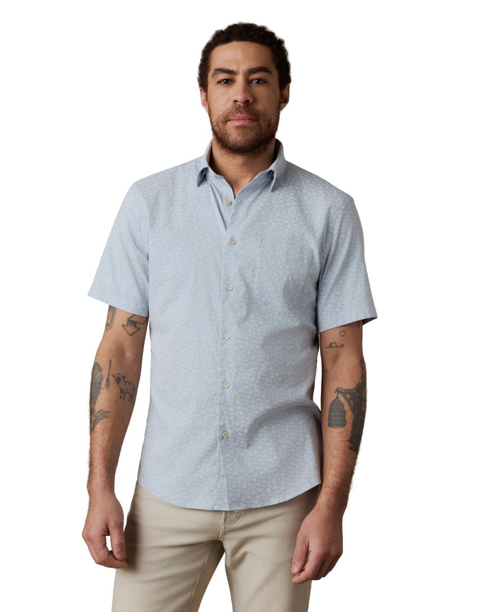 Faherty |  Short-Sleeve Movement™ Monterey Shirt | Blue