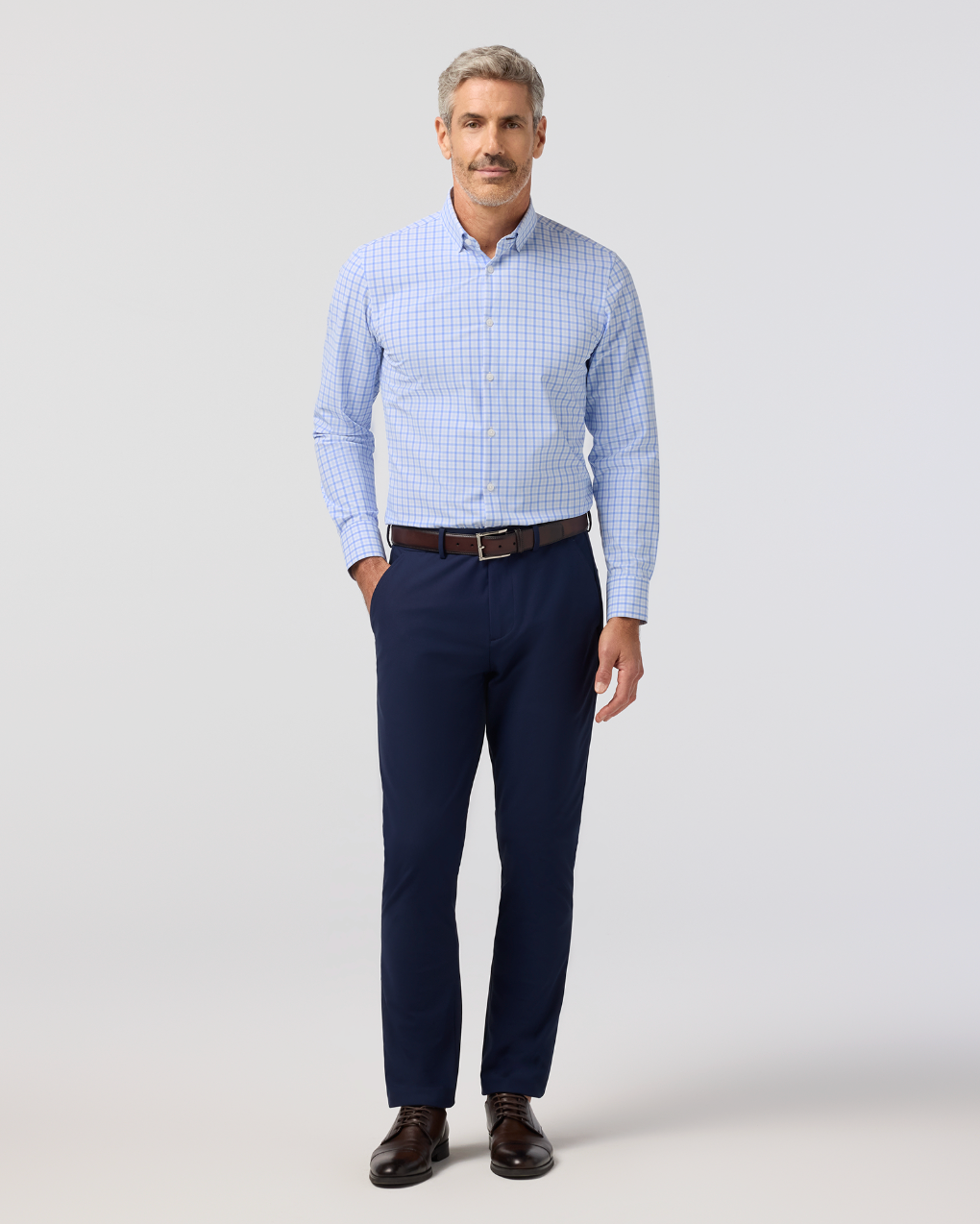 Mizzen+Main | Leeward Dress Shirt Miles Plaid | Blue