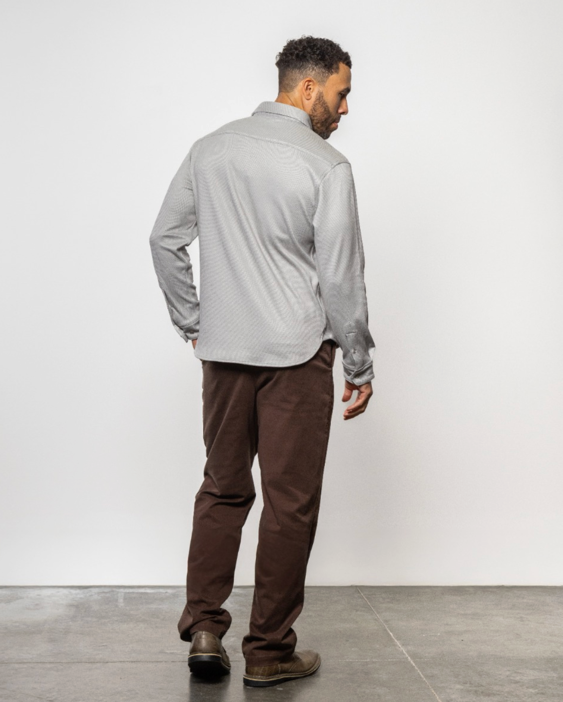Mason Cruz | Hermosa Long Sleeve Button Down | Frostbite Gray