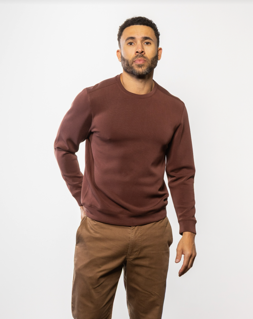 Mason Cruz | Matteo Crewneck | Brickhouse Maroon