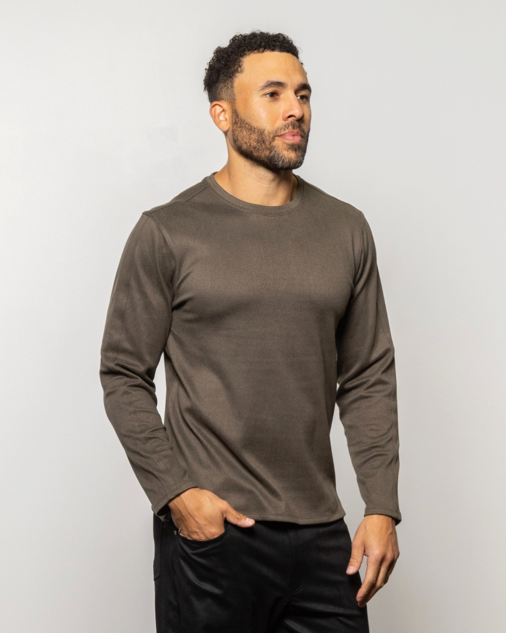 Mason Cruz | Hermosa Crewneck | Coffee Brown