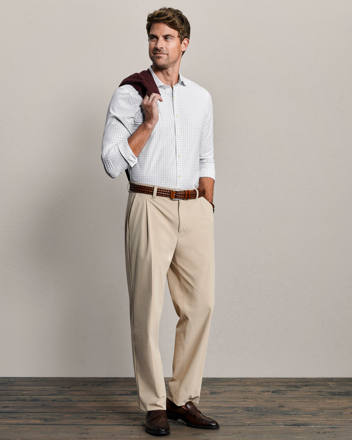 Rhone | State of Mind Shirt - Slim Fit | Nightshade Mini Windowpane White