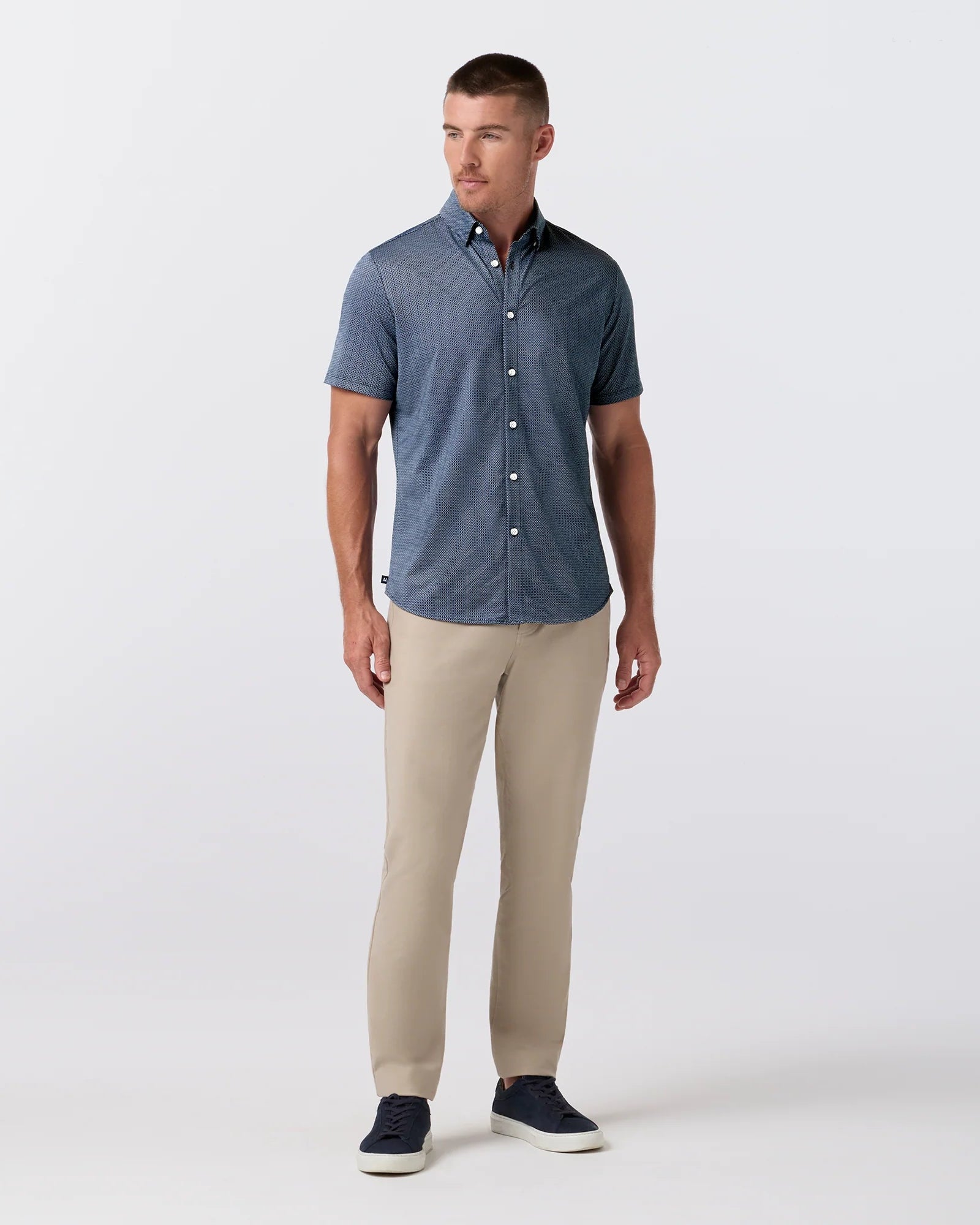 Mizzen+Main | Halyard Short Sleeve | Floral Lattice Navy