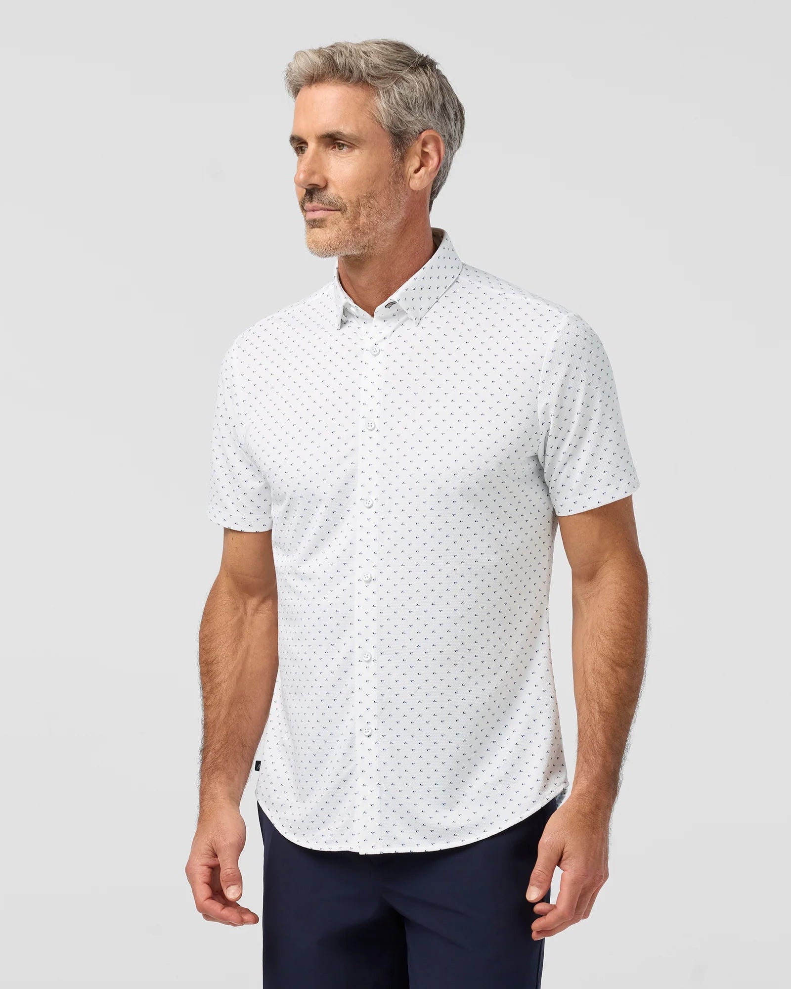 Mizzen+Main | Halyard Short Sleeve Tossed Triangle | White