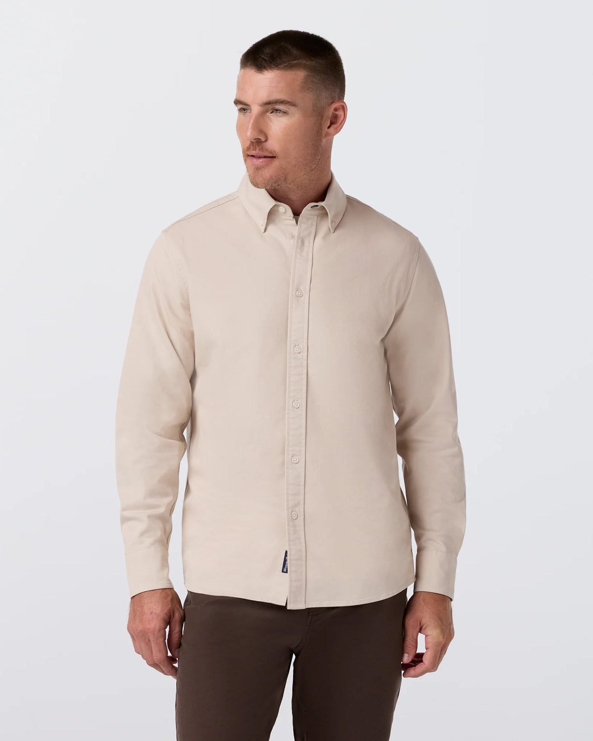 Mizzen+Main | Nash Button Down Shirt | Natural Beige