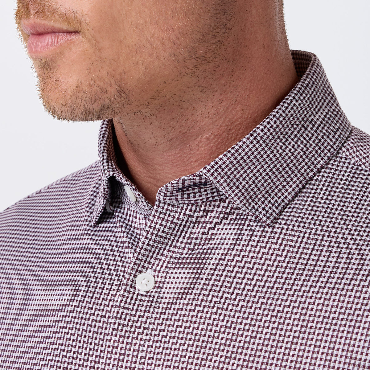 Mizzen+Main | Halyard Dress Shirt | Merlot Peter Gingham Burgundy | Trunk Show Special