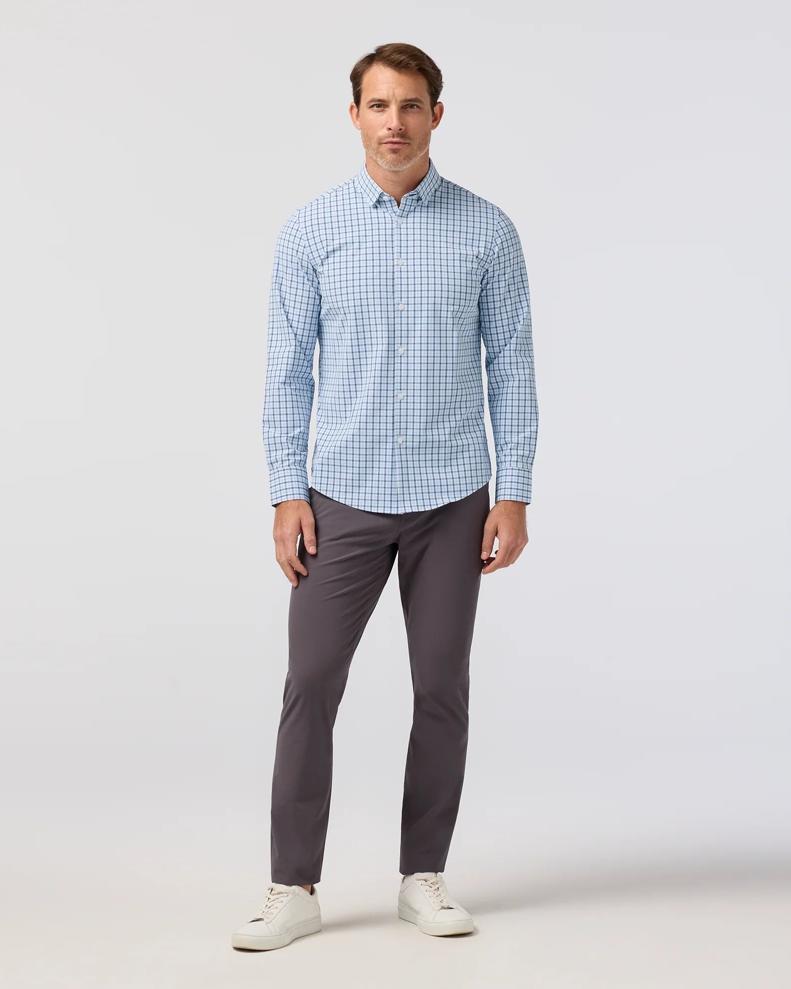 Mizzen+Main | Leeward No Tuck Dress Shirt Cloud Hudson | Blue | Trunk Show Special