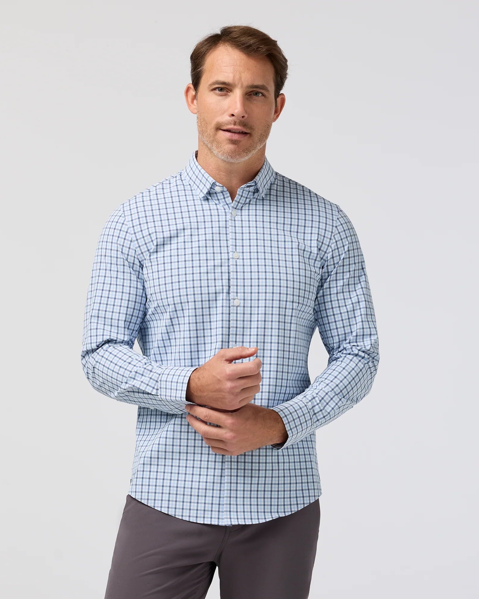 Mizzen+Main | Leeward No Tuck Dress Shirt Cloud Hudson | Blue | Trunk Show Special