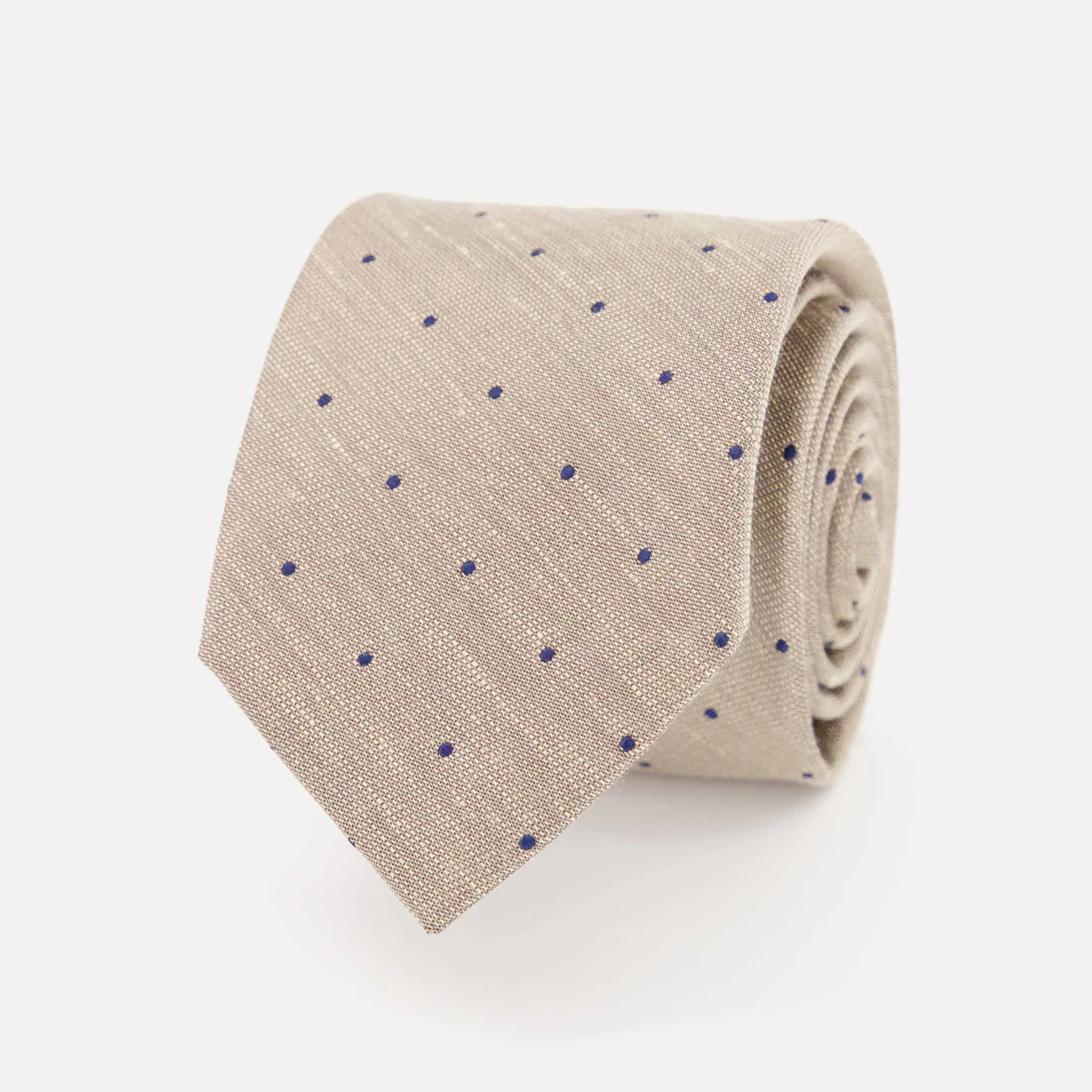 Tie Bar | Bulletin Dot Tan Tie | Beige