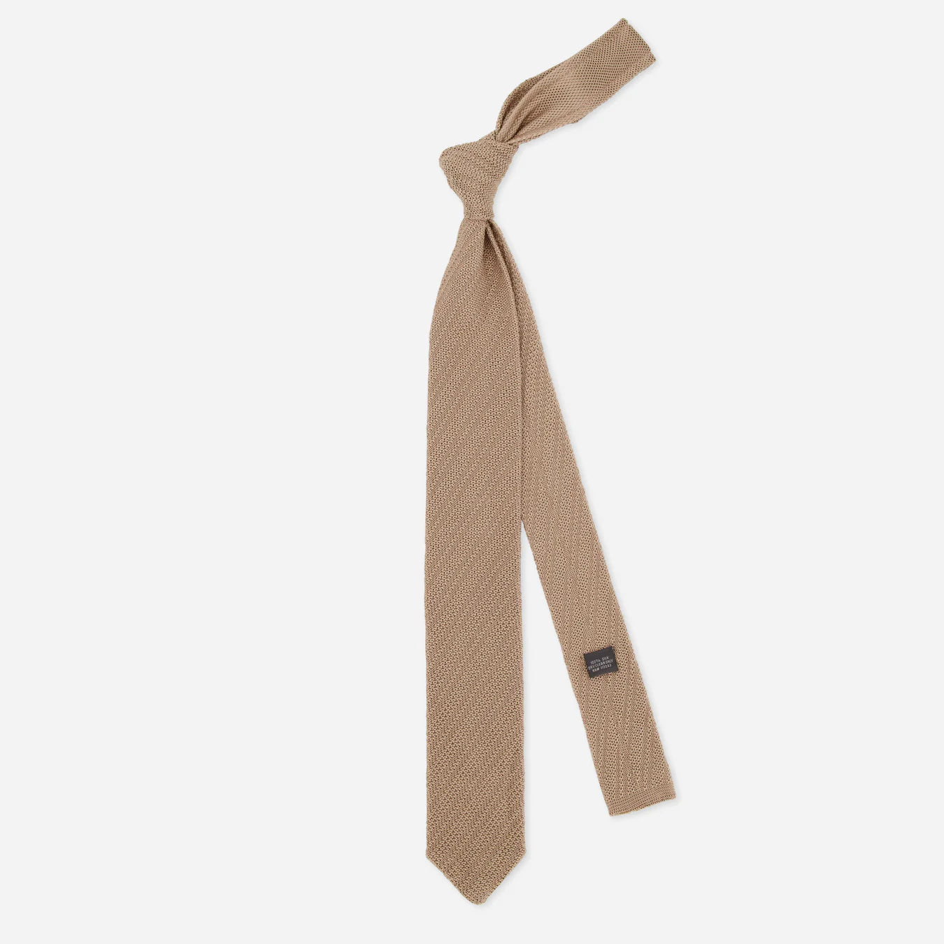 Textured Stripe Knit Champagne Tie