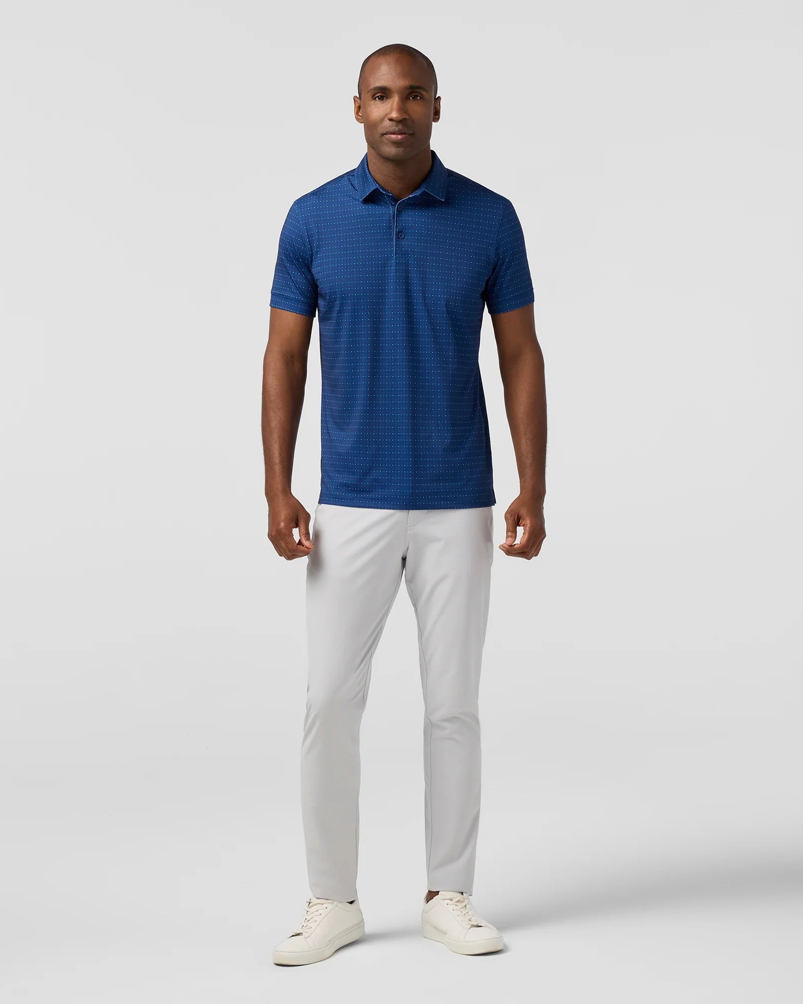 Mizzen+Main | Versa Polo Open Dot Stripe | Navy