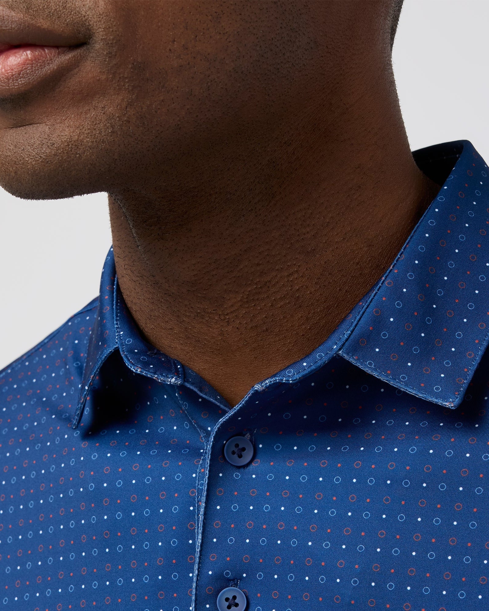 Mizzen+Main | Versa Polo Open Dot Stripe | Navy