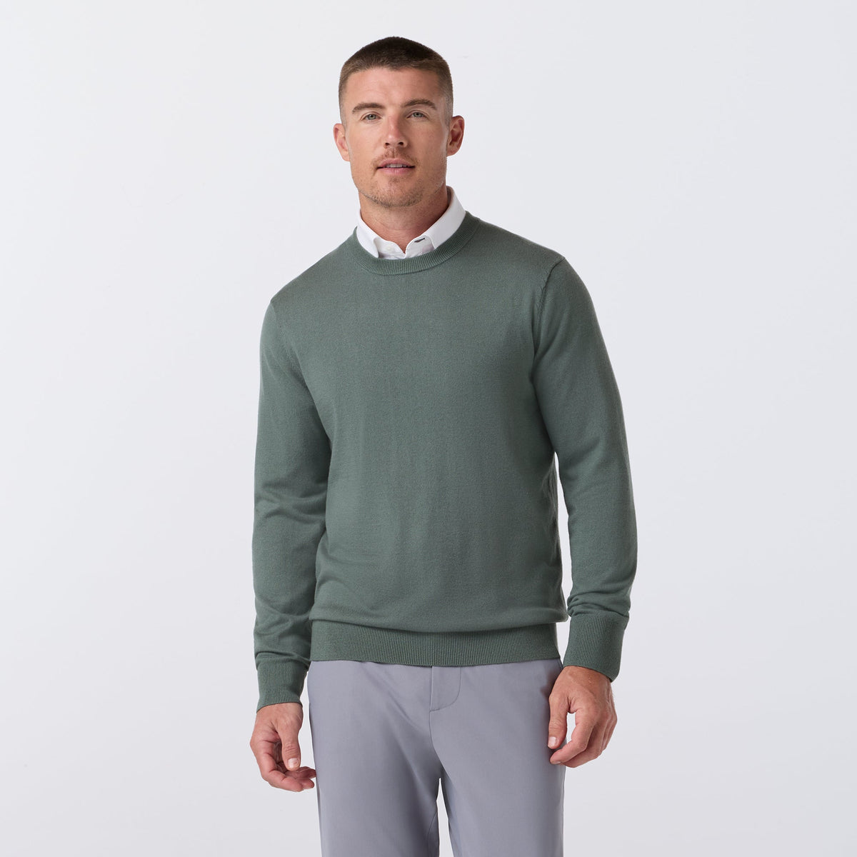 Mizzen+Main | Heritage Crewneck Sweater | Hemlock Green | Trunk Show Special