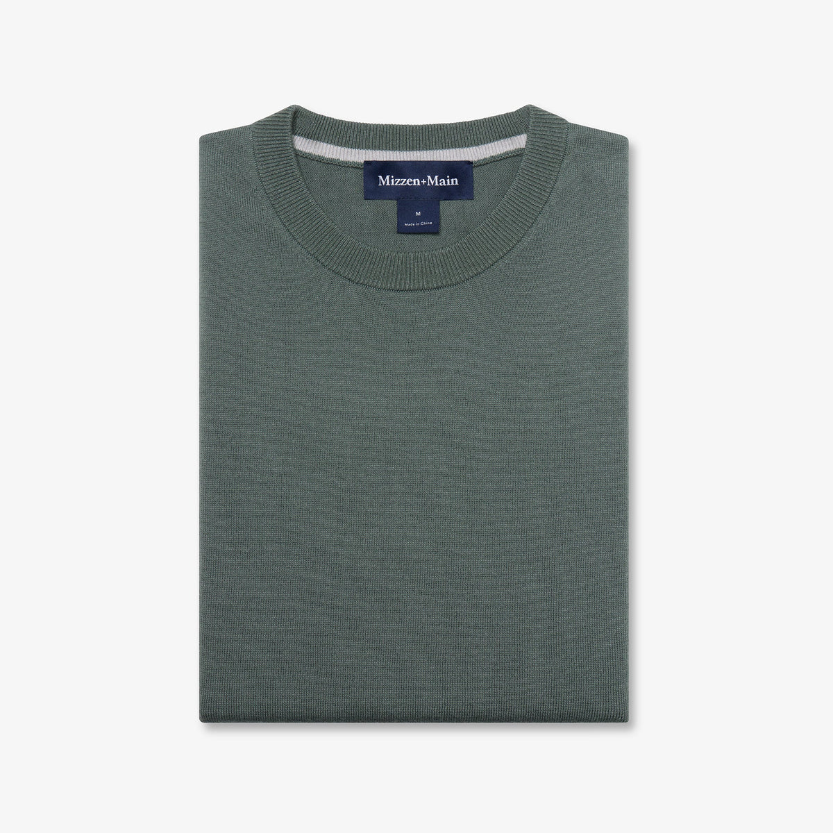 Mizzen+Main Heritage Crewneck Sweater in Hemlock Green
