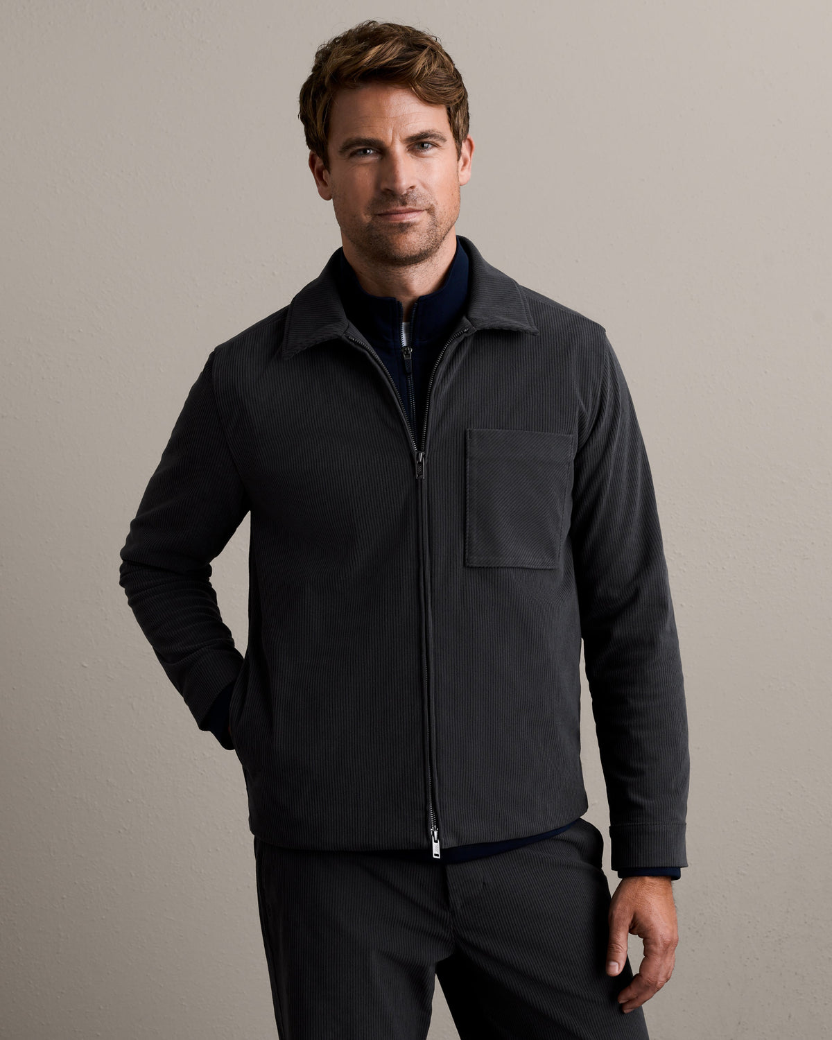 Rhone | Tech Cord Jacket | Asphalt Gray
