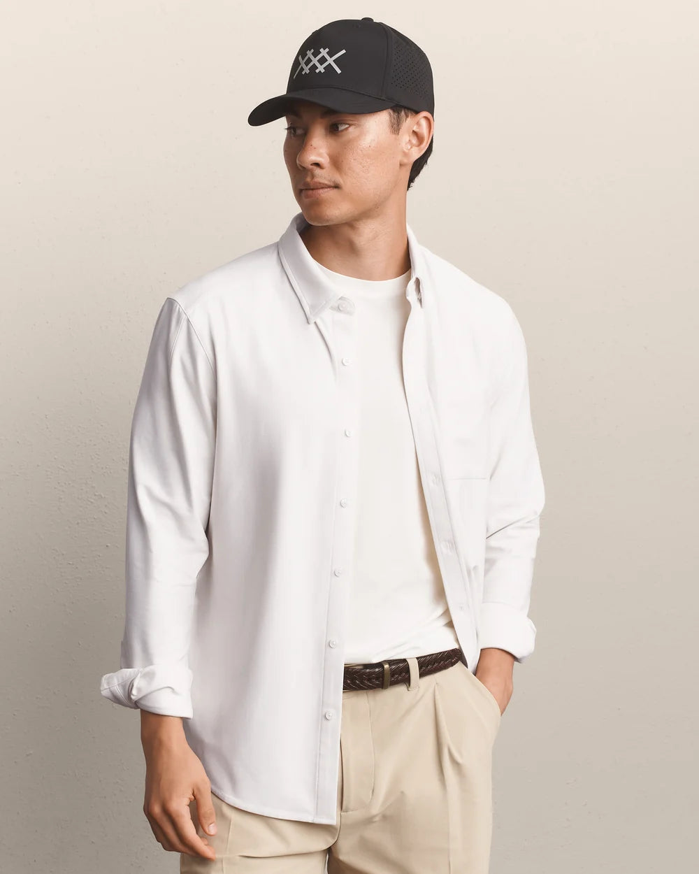Rhone | WFH Button Down Shirt | Off White