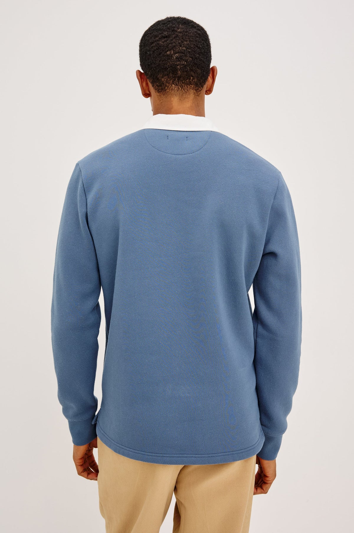 Rails | Wright Long Sleeve Polo Shirt | Vintage Steel Blue
