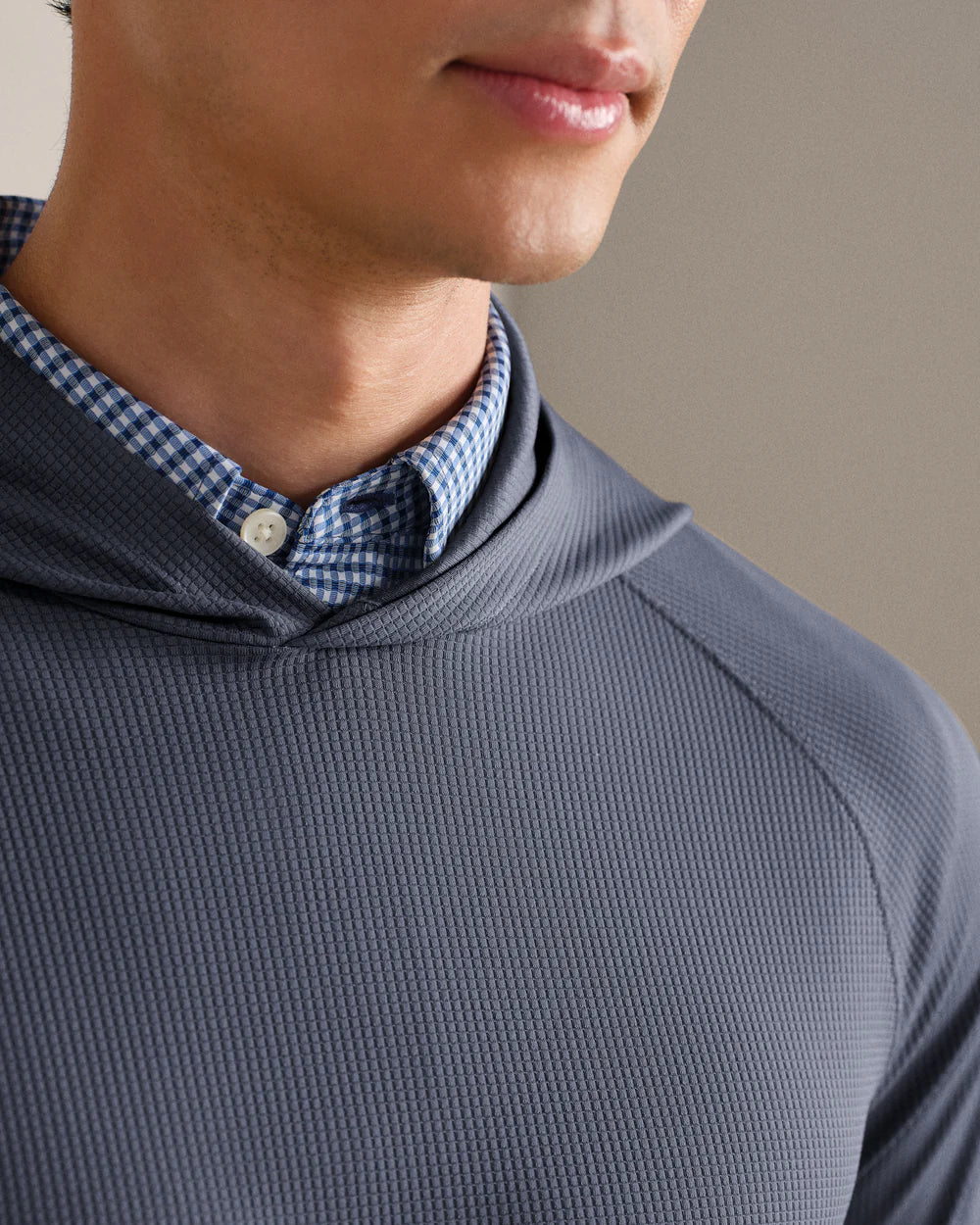 Rhone | Waffle Tech Hoodie | Blue