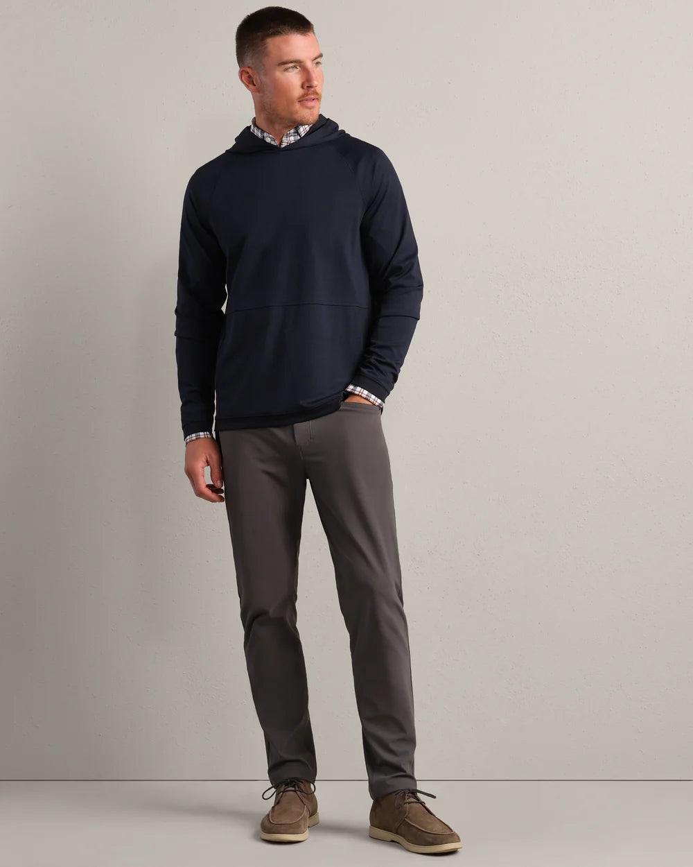 Rhone | Waffle Tech Hoodie | Navy