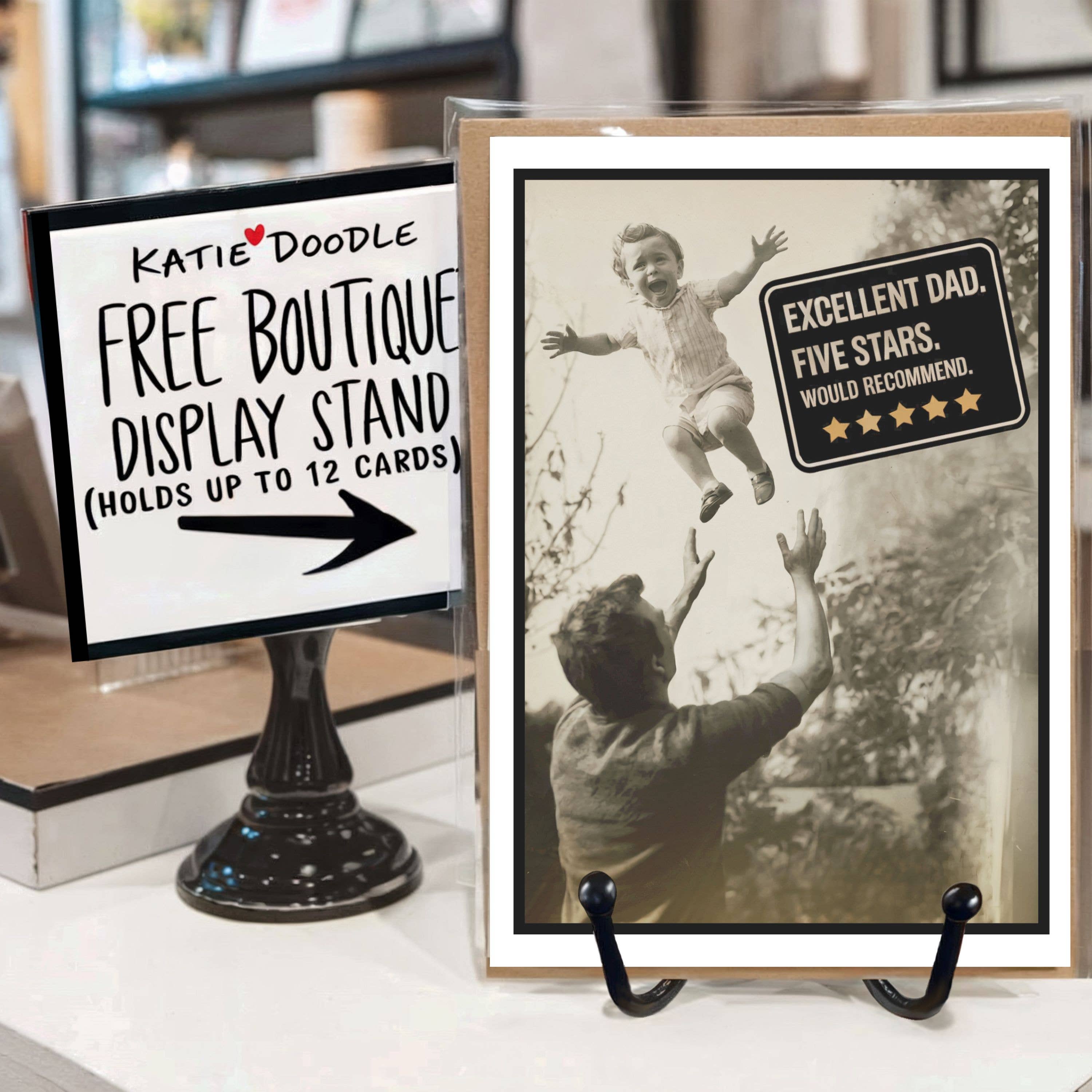 Katie Doodle | Funny Fathers Day Card | White