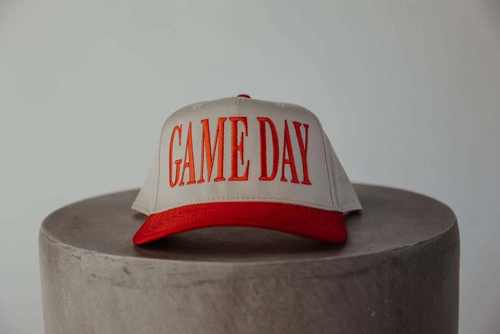 GAME DAY Vintage Embroidered Trucker Hat