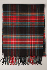 Softer Than Cashmere Tartan Plaid Muffler Scarf: ZTW316-RED / One Size