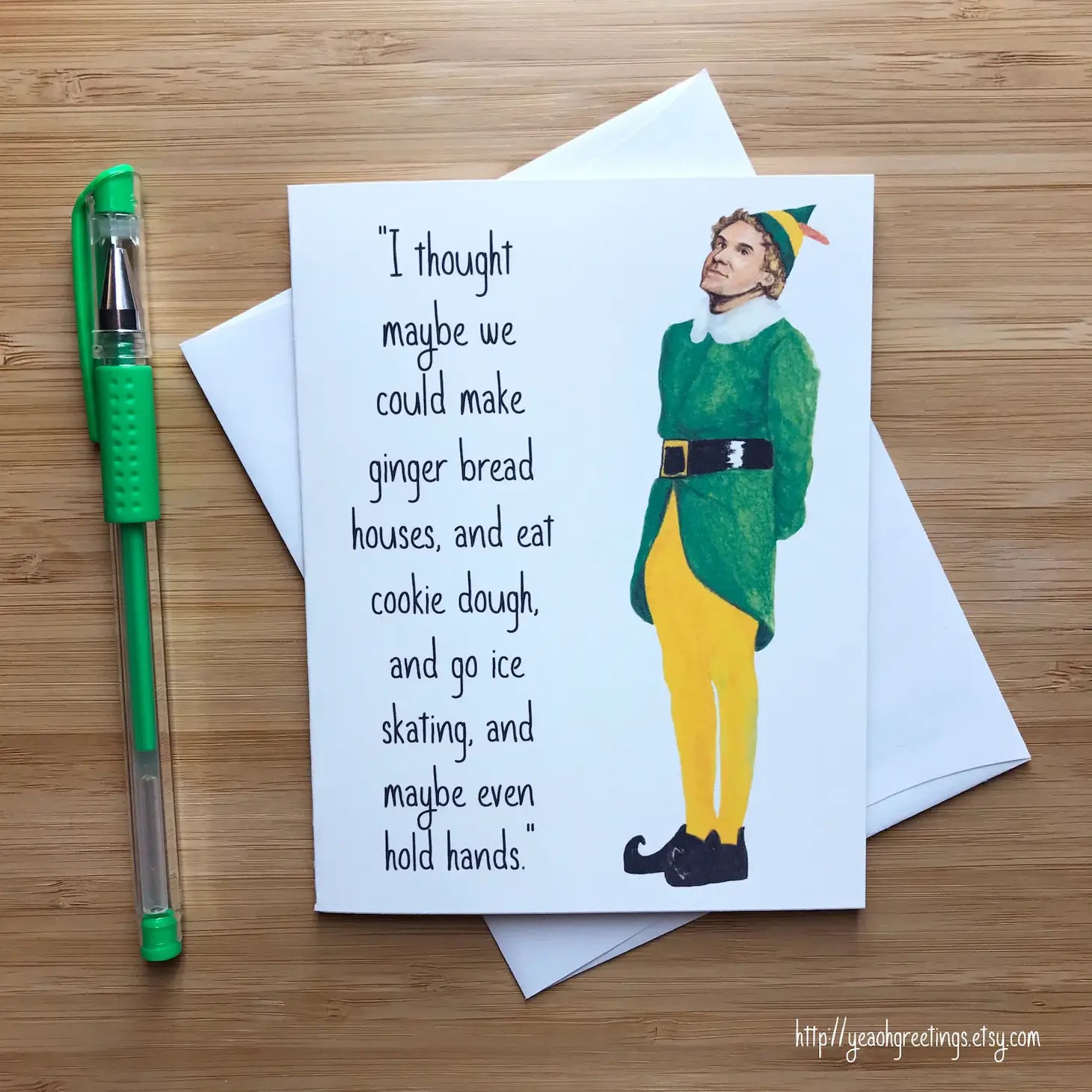 Elf Christmas Card