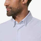 Leeward White Plus Print Dress Shirt