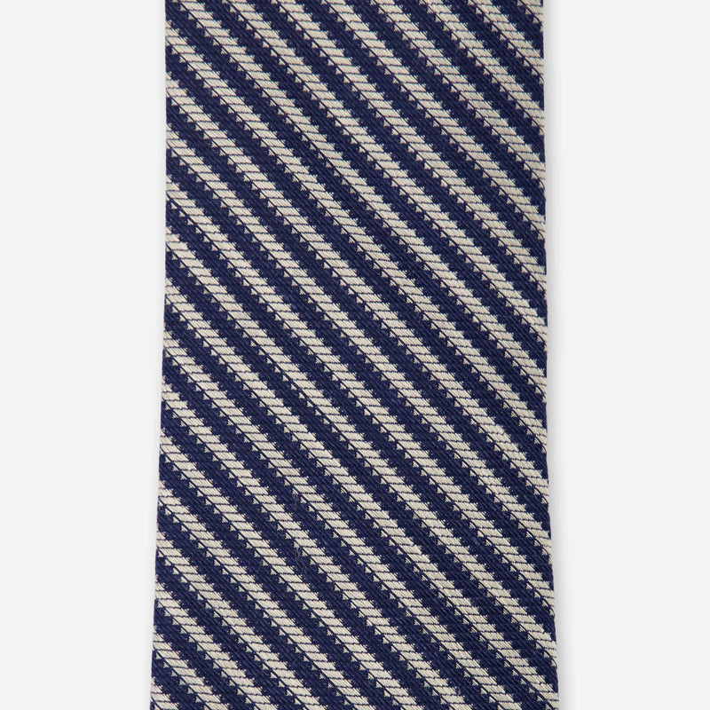 Shoreside Stripe Navy Tie
