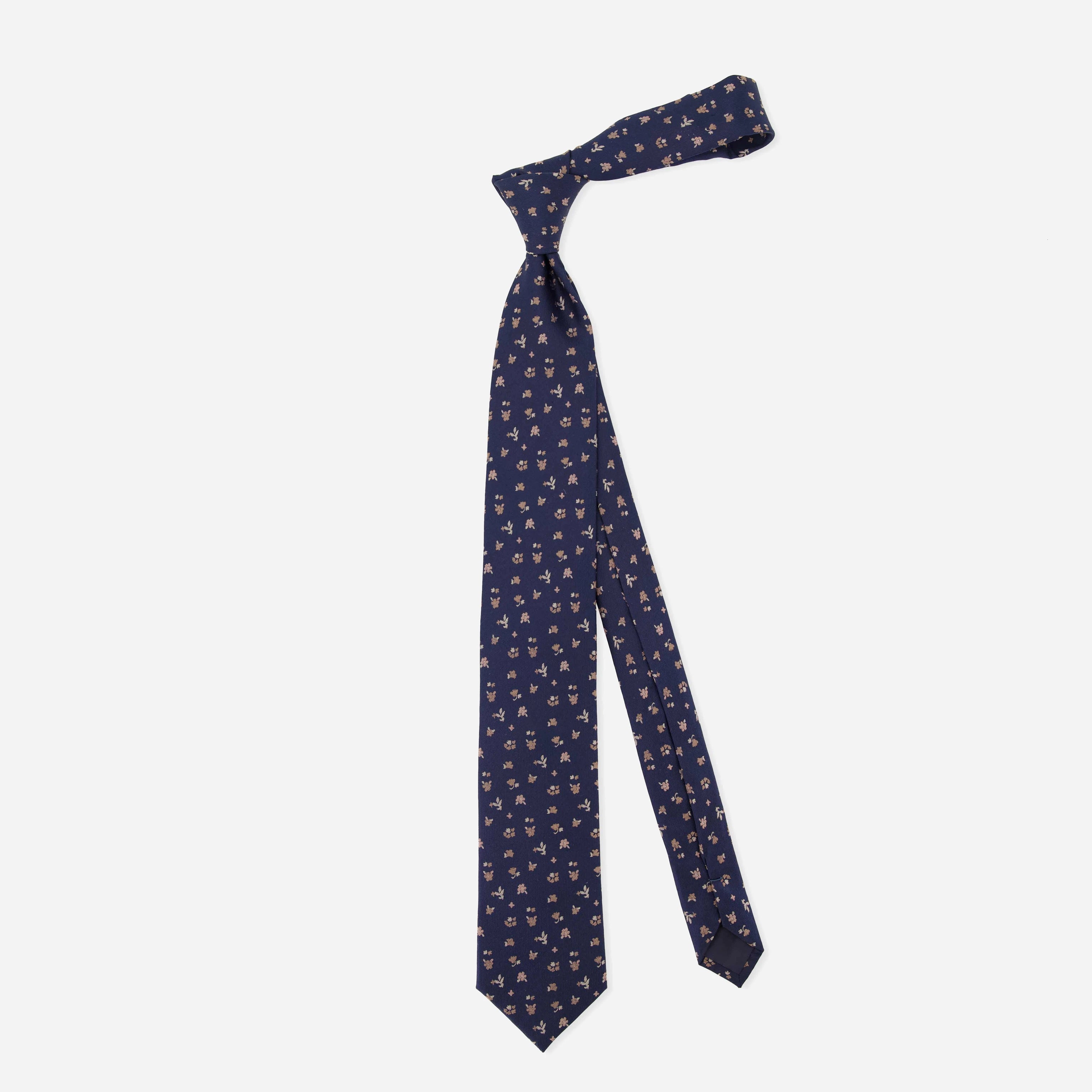 Falling Florals Navy Tie