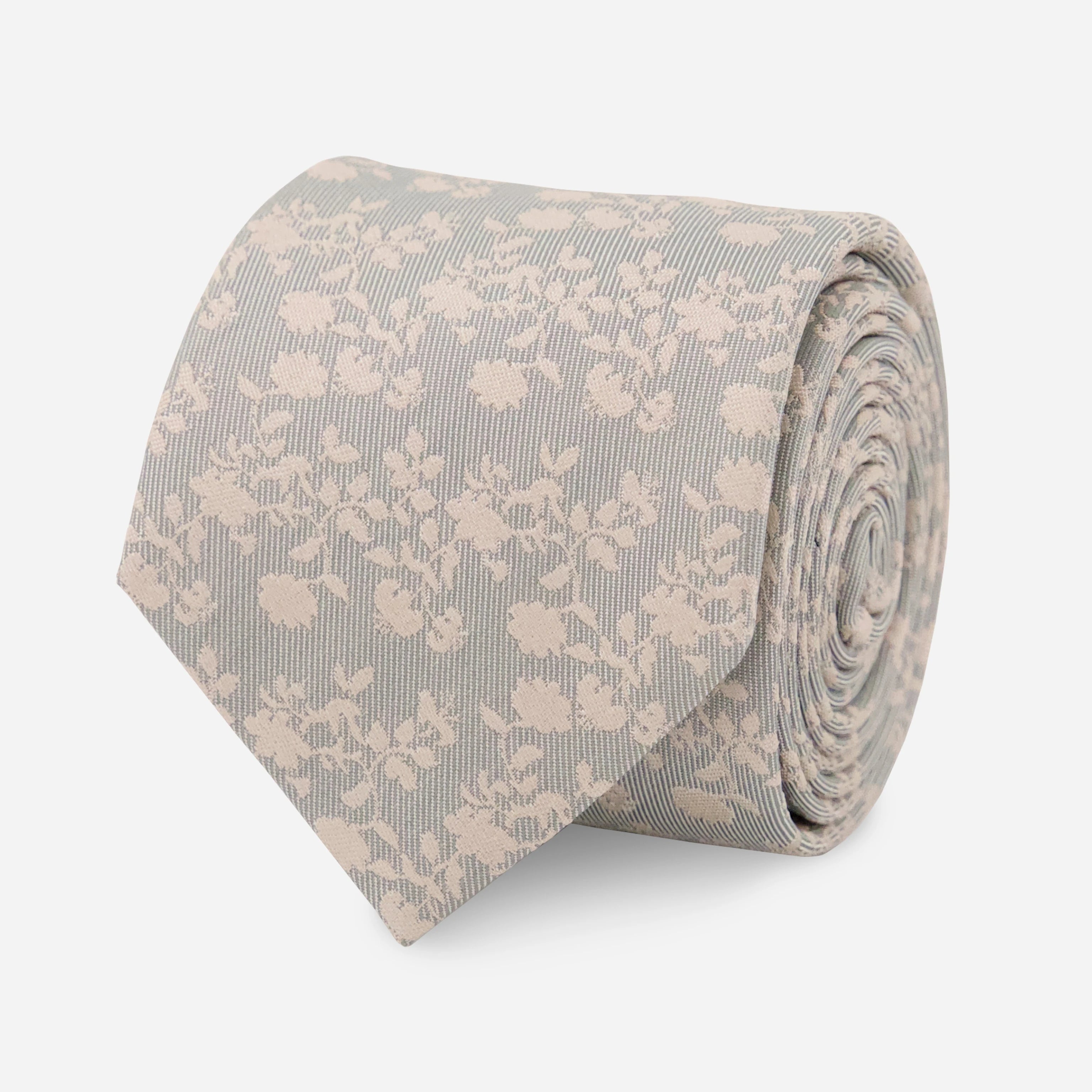 Entwined Floral Pale Aqua Tie