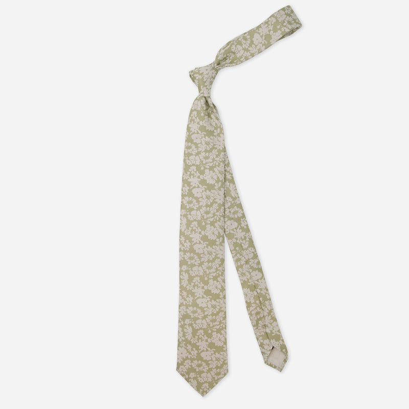 Incognito Floral Sage Green Tie