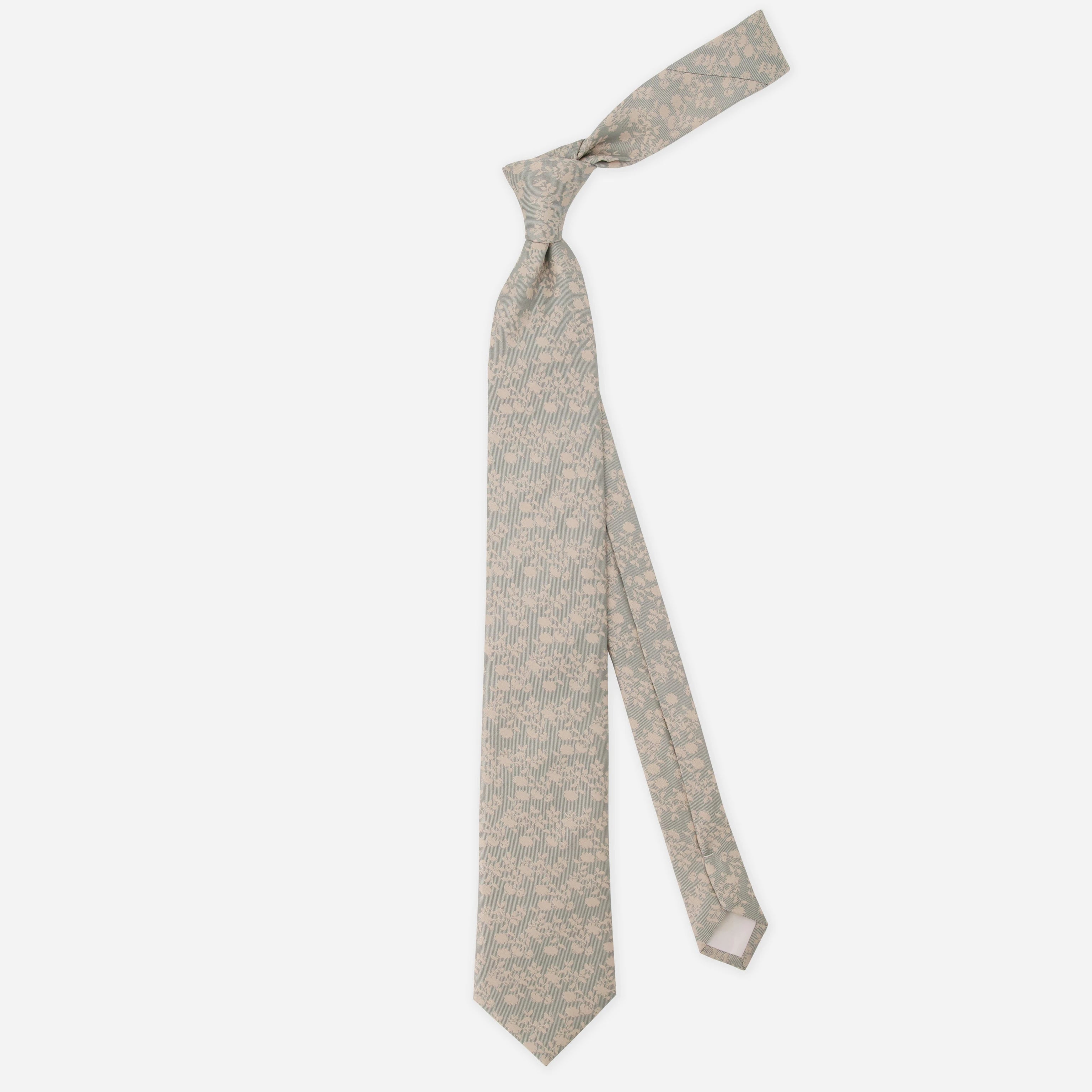 Entwined Floral Pale Aqua Tie