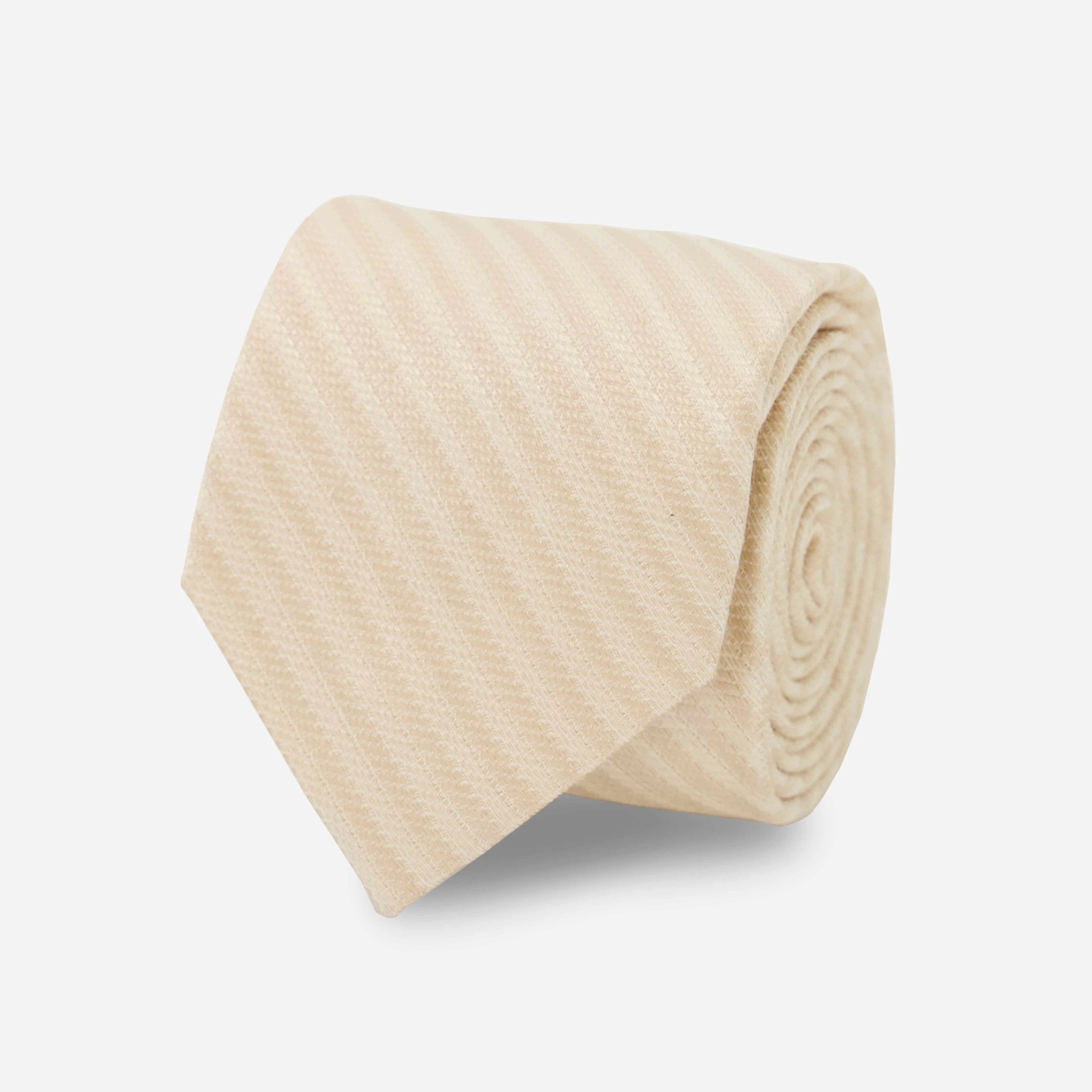 Shoreside Stripe Light Champagne Tie