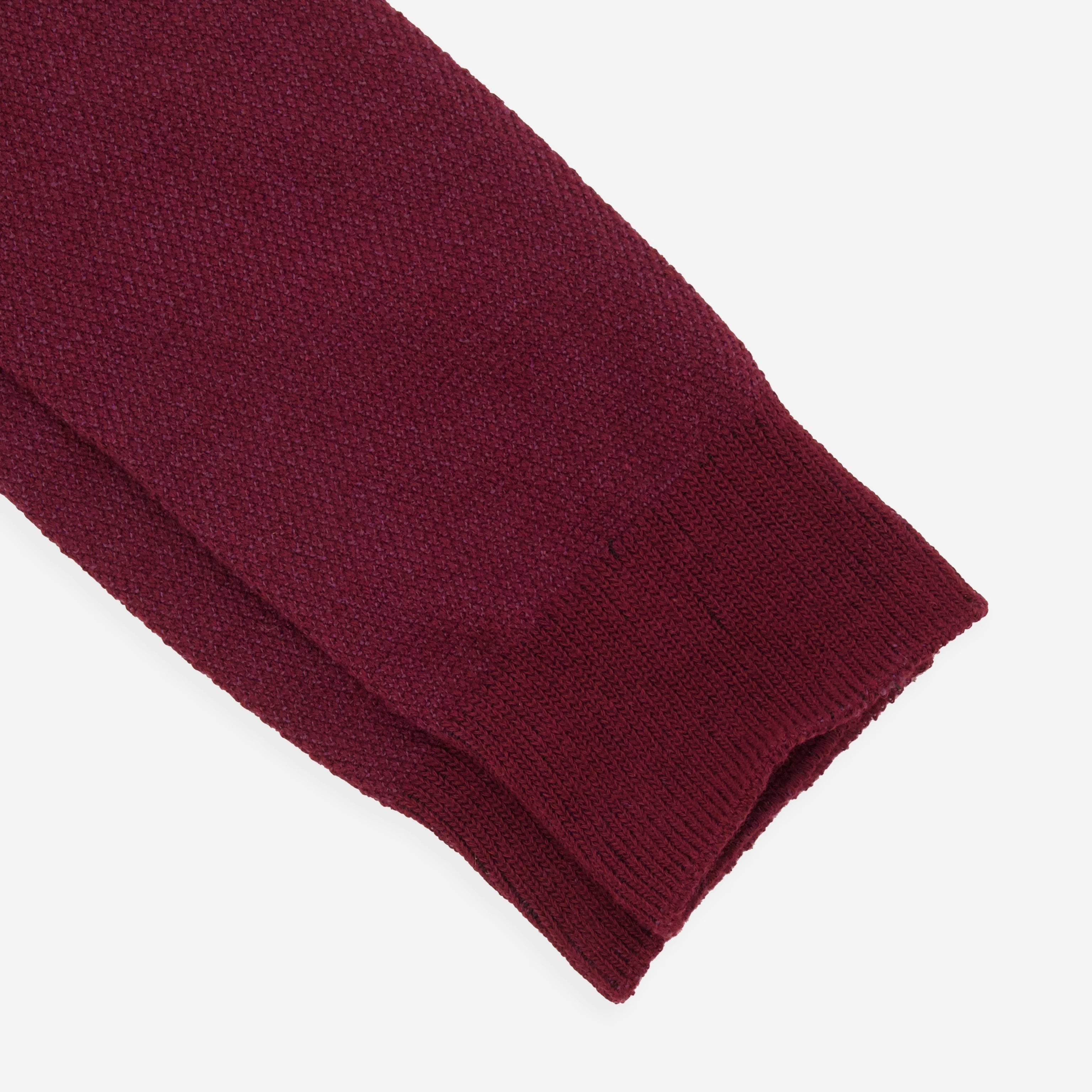 Solid Pique Burgundy Dress Socks