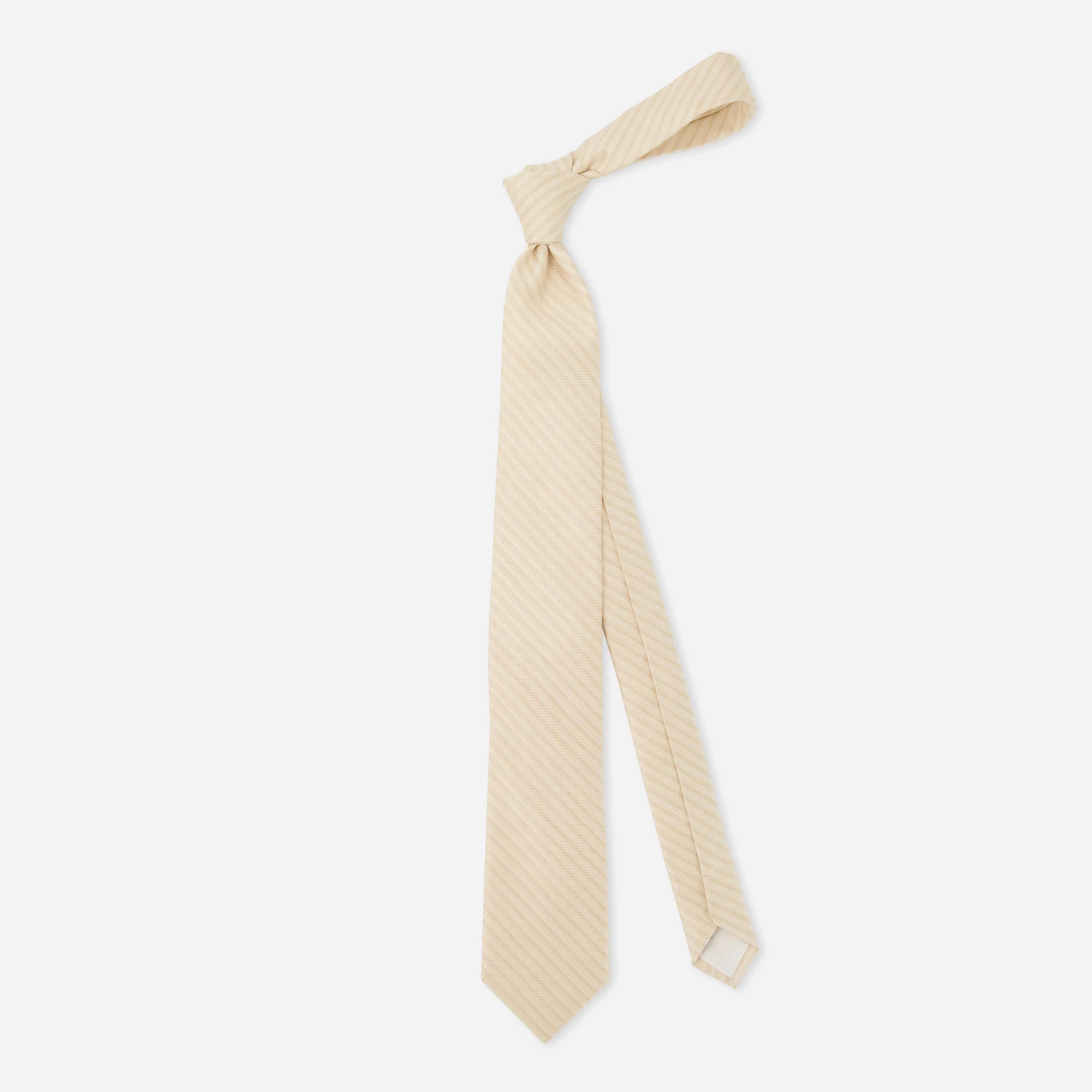 Shoreside Stripe Light Champagne Tie