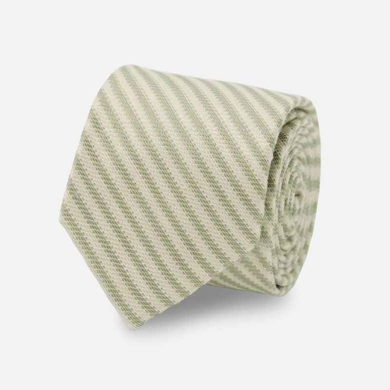 Shoreside Stripe Sage Green Tie