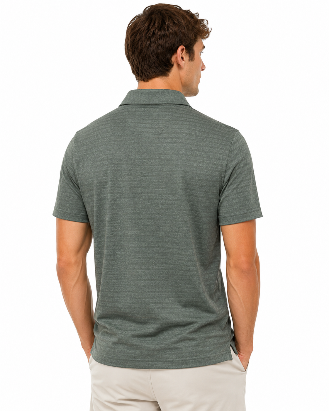 SUN DAY RED | Redwood Heather Golf Polo | Trail Green