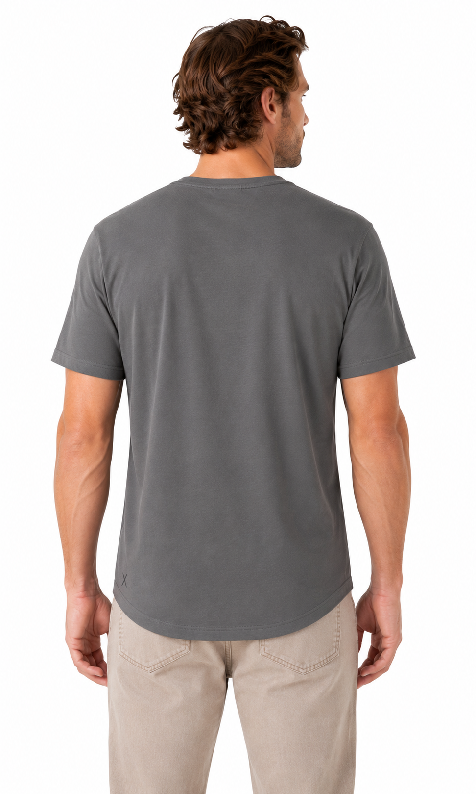 CUTS | Ao Curve Hem Tee | Charcoal Gray