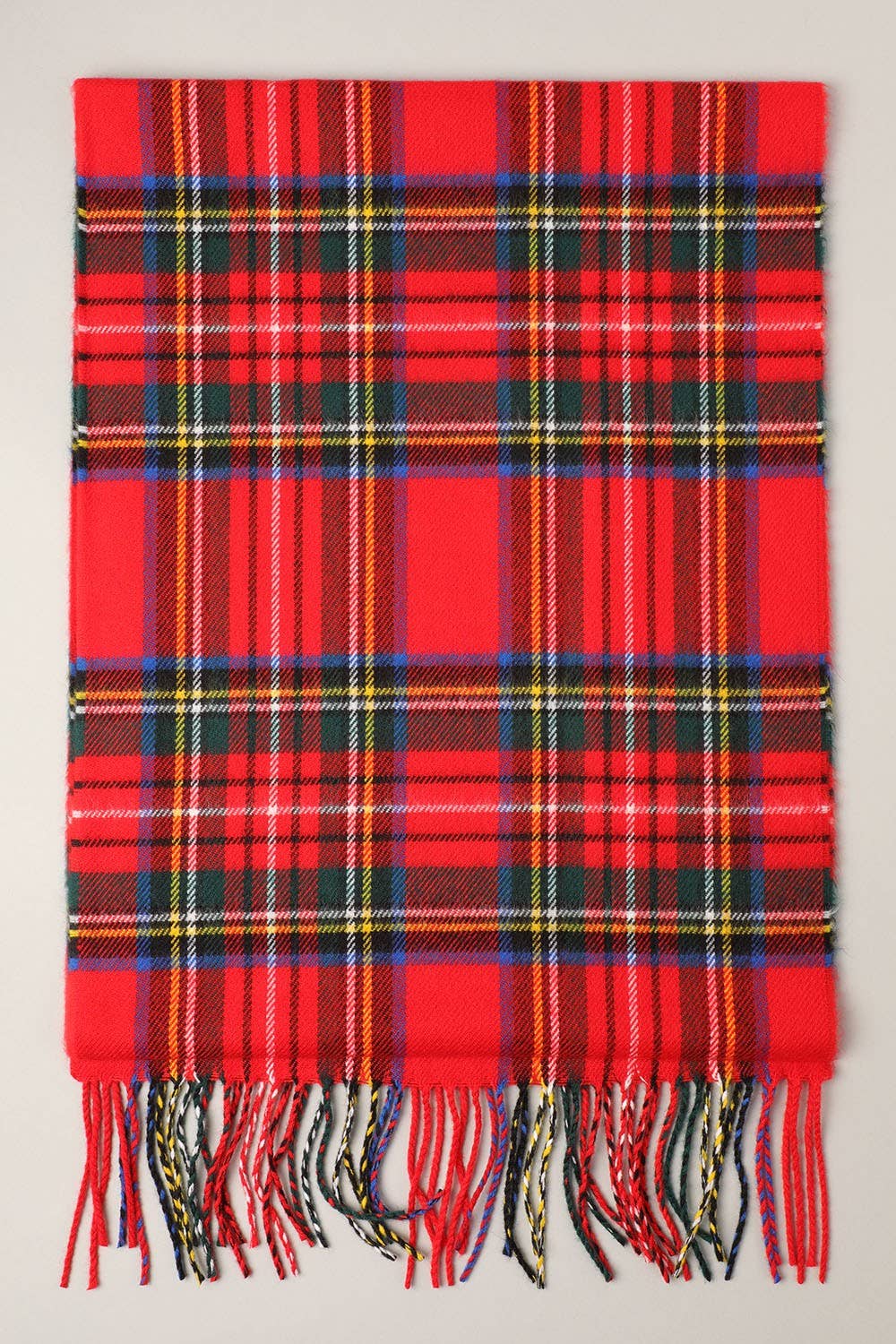 Softer Than Cashmere Tartan Plaid Muffler Scarf: ZTW3159-DARKGREY / One Size