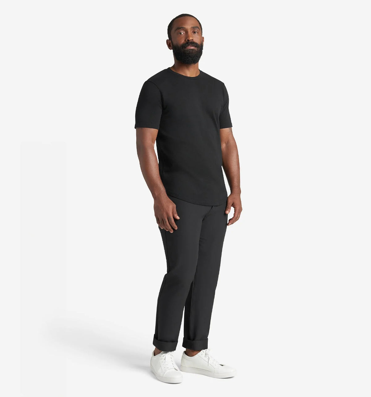 Goodlife | Slub Scallop Crew | Black