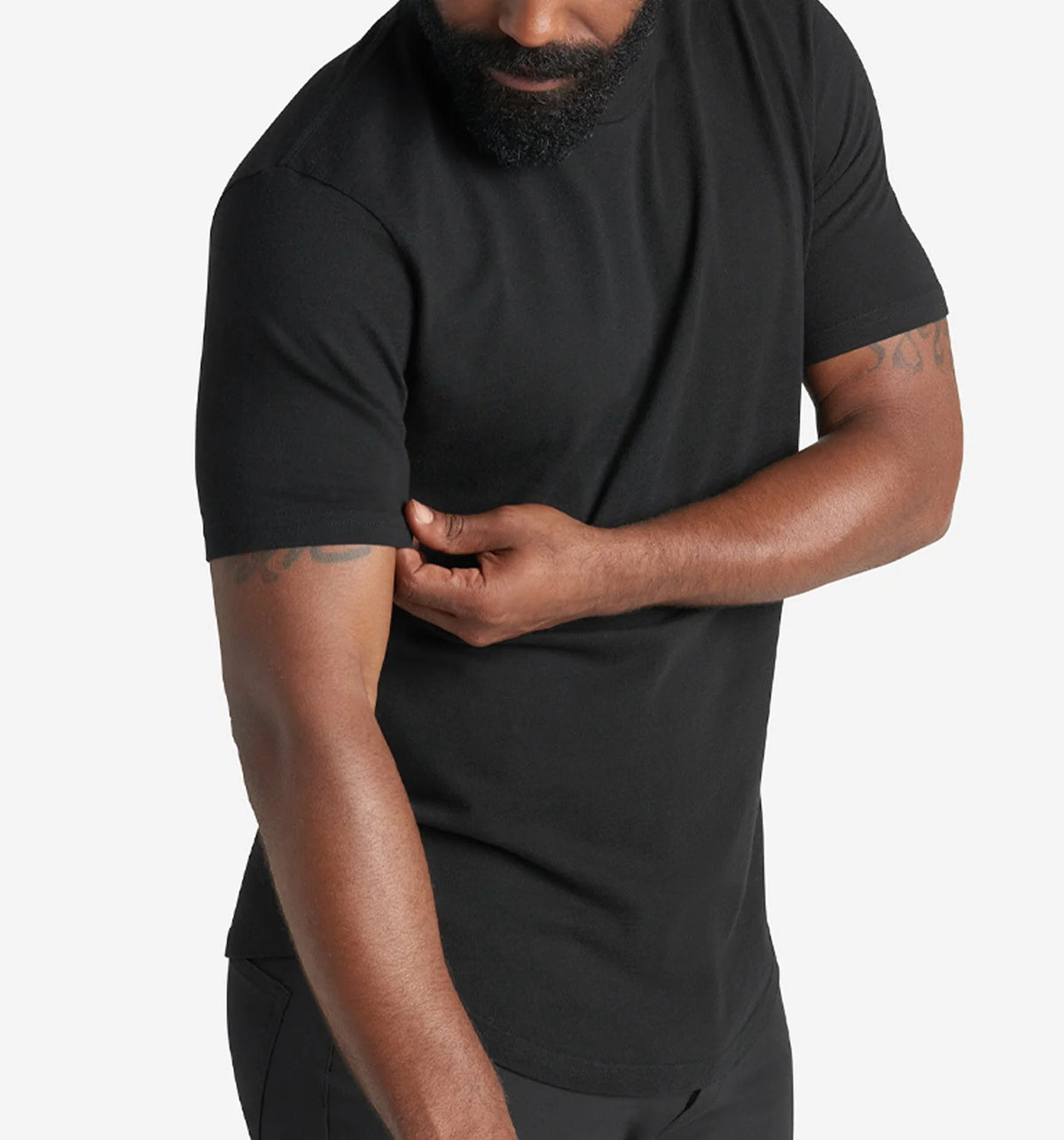 Goodlife | Slub Scallop Crew | Black