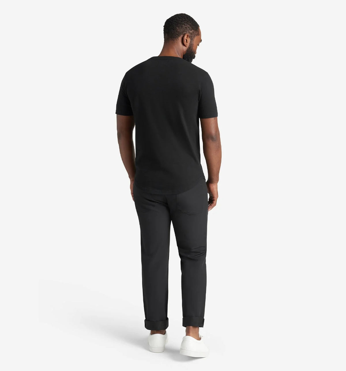 Goodlife | Slub Scallop Crew | Black