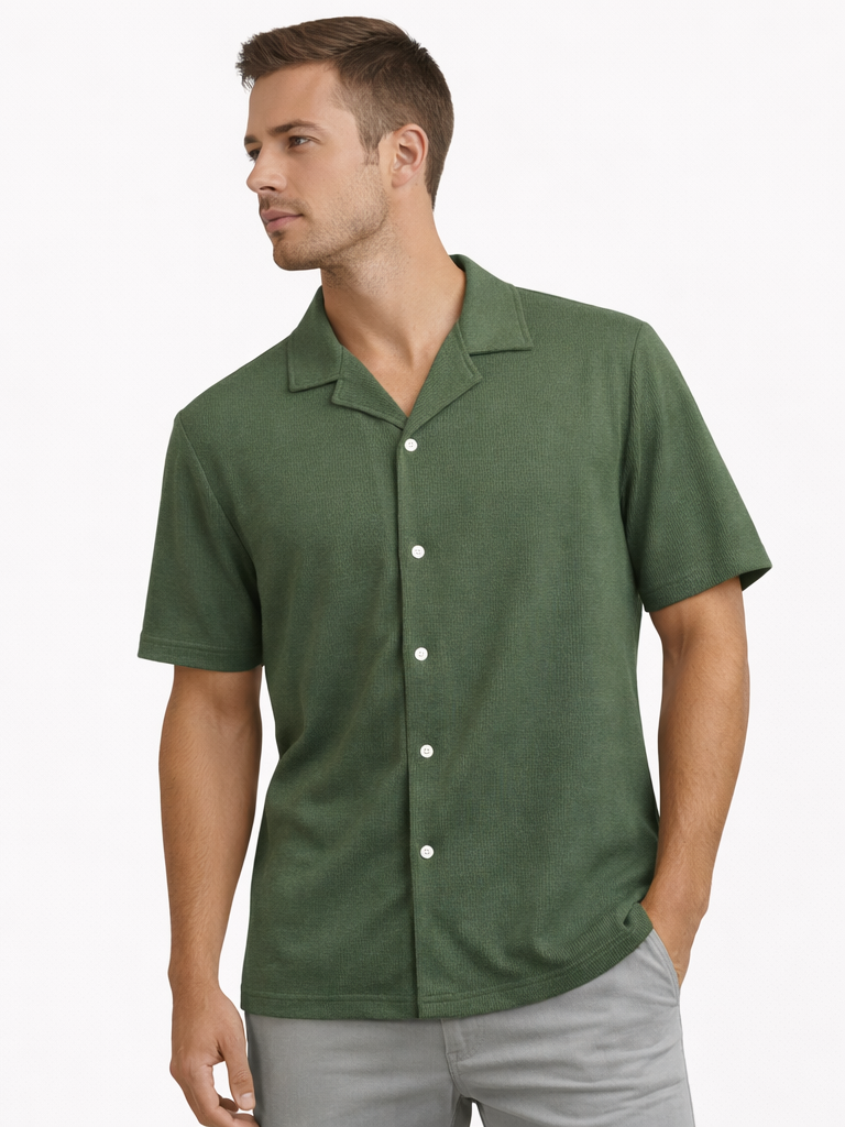 DIBI | Camp Knit Shirt | Green